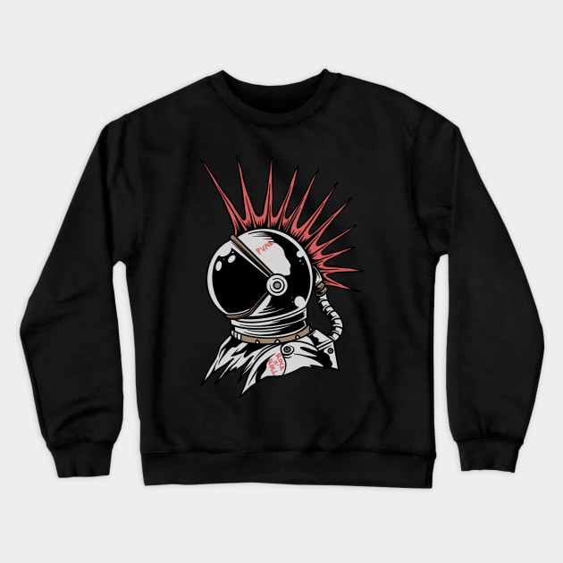 Punk's not dead -astronaut Crewneck Sweatshirt by Myartstor 